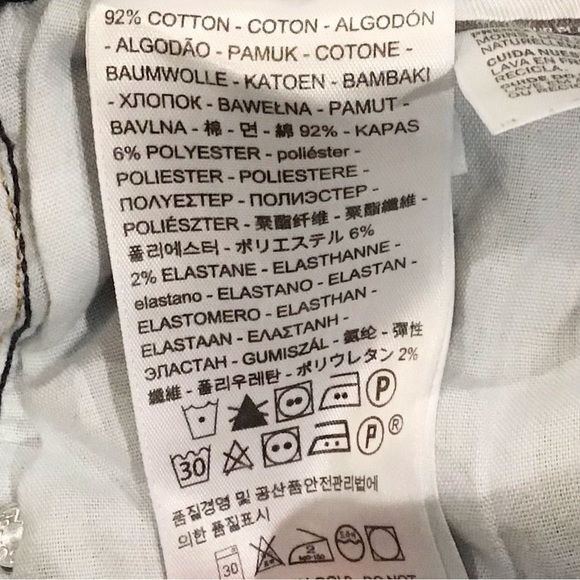 Levi’s 28 6/7) Mile High Denim Women’s Jeans Shorts High Rise Raw Hems Stretch - Picture 8 of 11